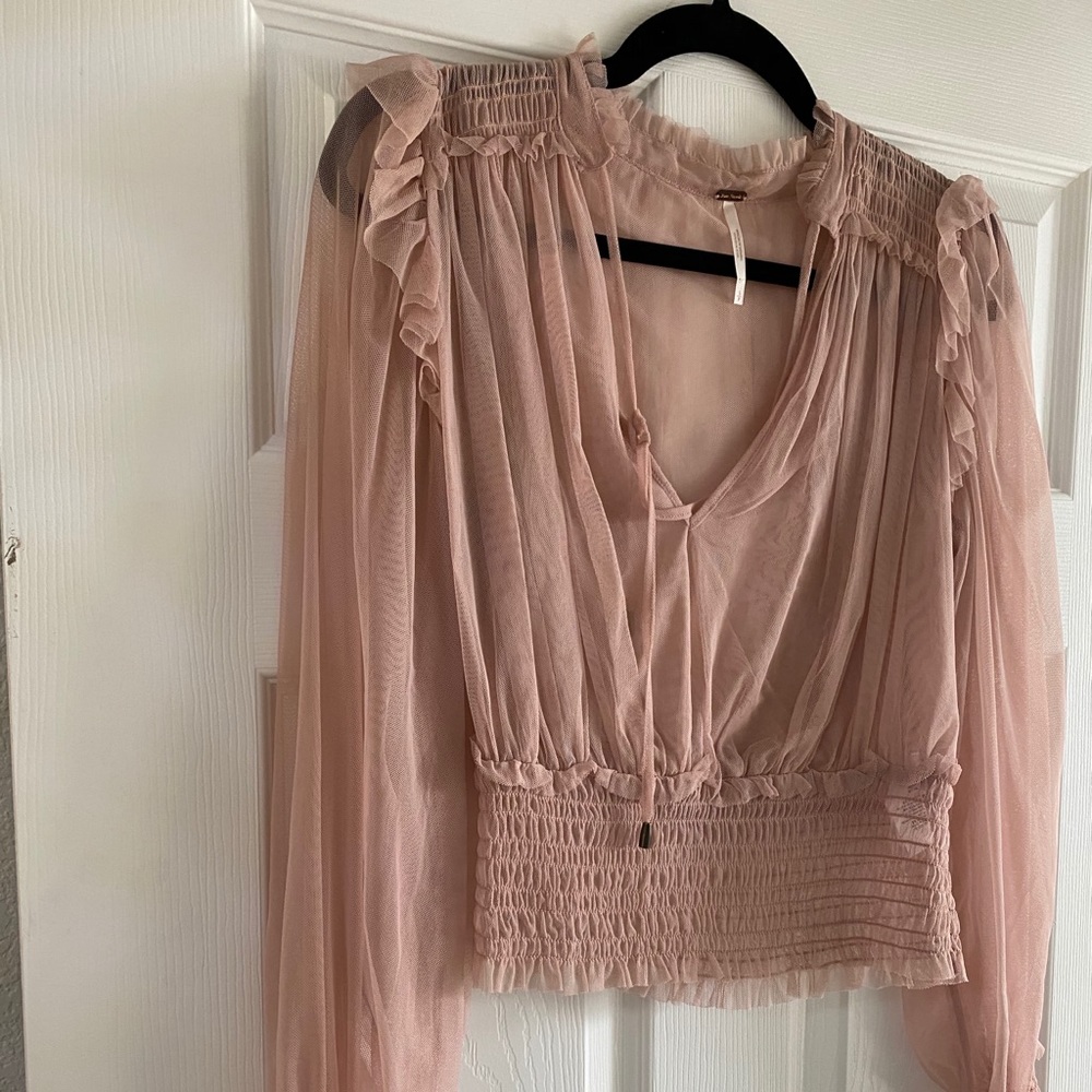 Free People Blouse- light pink